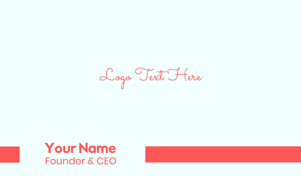 Cute & Feminine Business Card Design