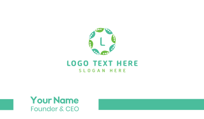 Leaf Circle Business Card Image Preview