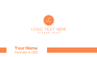 Peach Y Stamp Business Card Design