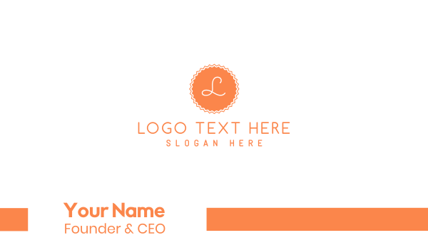 Peach Y Stamp Business Card Design Image Preview