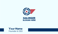 Patriotic Star Wings Business Card Image Preview