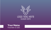 Elegant Reindeer Outline Business Card Image Preview