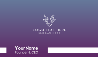 Elegant Reindeer Outline Business Card Image Preview
