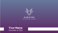 Elegant Reindeer Outline Business Card Image Preview