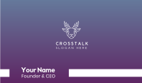 Elegant Reindeer Outline Business Card Image Preview