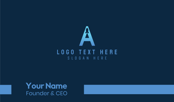 Rocket Letter A Business Card Design Image Preview
