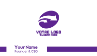 Purple Industrial Arrows Business Card Image Preview