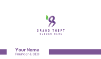 Violet Leaf Number 8 Business Card Image Preview