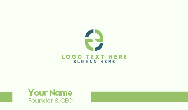 Abstract Letter E Business Card Design Image Preview