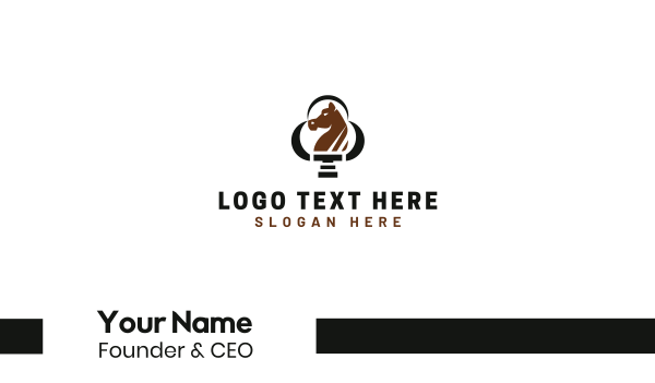 Equestrian Horse Club Business Card Design Image Preview