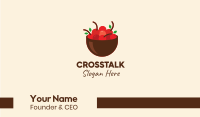 Fruit Red Cherry Bowl Business Card Image Preview