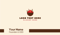 Fruit Red Cherry Bowl Business Card Image Preview