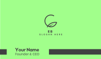 Green Leaf Circle Business Card Image Preview