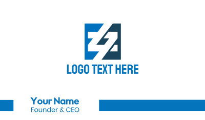 Blue Number 7 Business Card Image Preview
