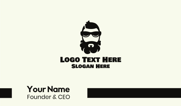 Hipster Beard Business Card Design