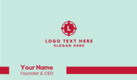 Red Compass Lettermark Business Card Image Preview
