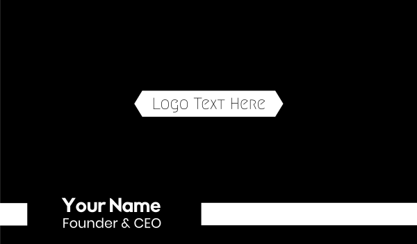 B&W Minimalist Text Business Card Design Image Preview