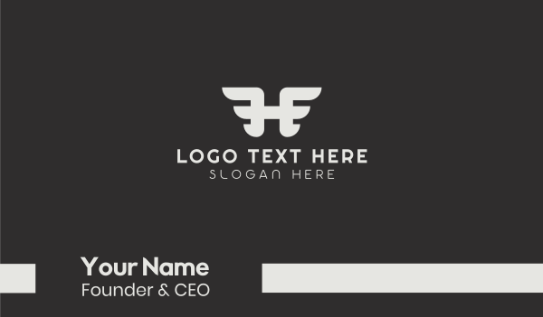 Wing Stroke H Business Card Design Image Preview