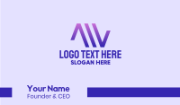 Purple Gradient Triangles Business Card Design