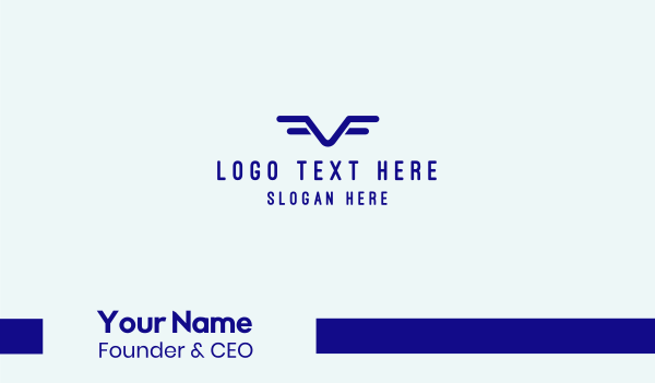 Pilot School Letter V Business Card Design Image Preview