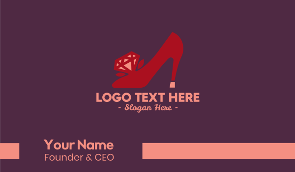 Rose Diamond Shoes Business Card Design Image Preview
