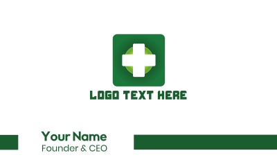 Medical Green Cross App Business Card
