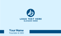 Blue Handwritten Letter B  Business Card Image Preview