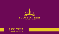 Golden Crown Luxury Business Card Image Preview
