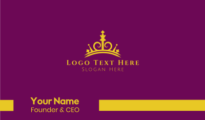 Golden Crown Luxury Business Card Image Preview