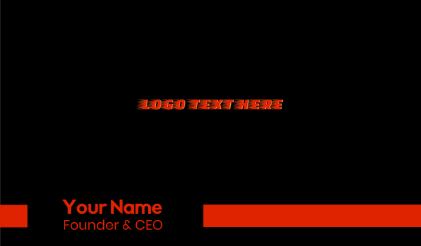 Orange Fast Courier Service Wordmark Business Card Design Image Preview