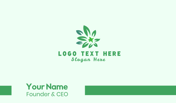 Green Leaves Business Card Design Image Preview