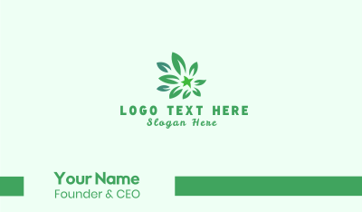 Green Leaves Business Card Image Preview
