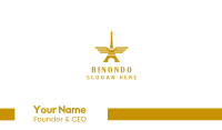 Golden Tower Wings Business Card Image Preview