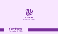 Violet Abstract Flame Business Card Image Preview