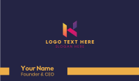 Creative Geometric Letter K Business Card Image Preview