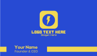 Electric Thunderbolt App Business Card Image Preview