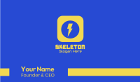 Electric Thunderbolt App Business Card Image Preview