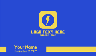 Electric Thunderbolt App Business Card