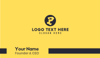 Yellow Letter P Business Card Image Preview