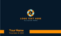 Yellow Shutter Lettermark Business Card Design