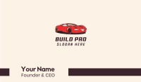 Green Sports Car Business Card Design