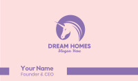 Purple Unicorn Business Card Image Preview