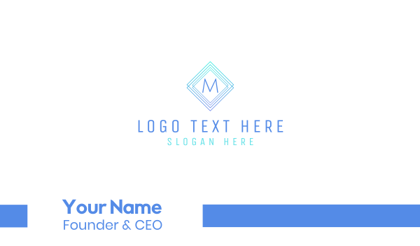 Modern Gradient Stroke Lettermark Business Card Design Image Preview