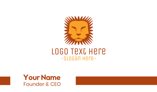 Mane & Lion Business Card Design Image Preview