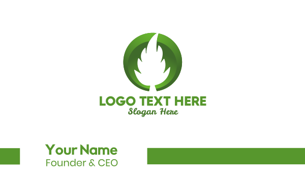 Organic Leaf Business Card Design Image Preview