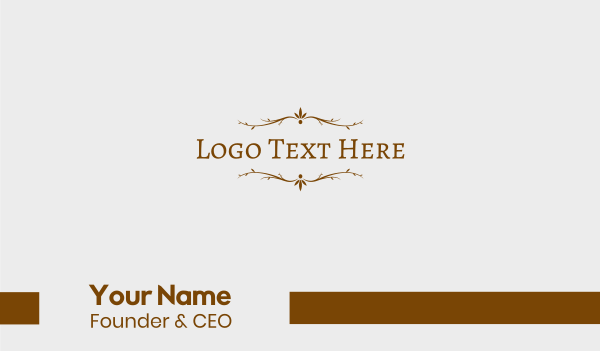 Brown Rustic Branches Text Business Card Design Image Preview