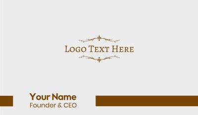 Brown Rustic Branches Text Business Card Image Preview