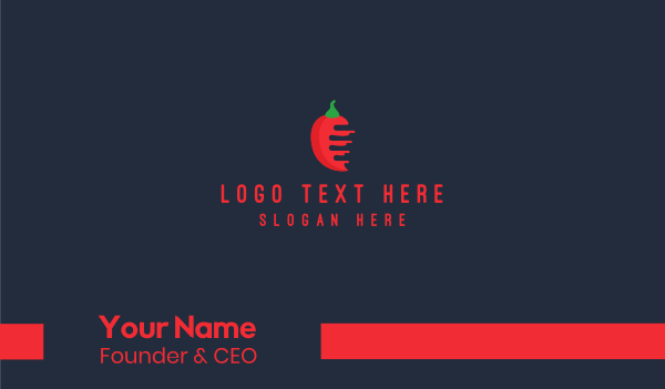 Red Mexican Chili Business Card Design Image Preview