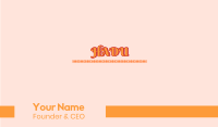 Decorative Script Wordmark Business Card Image Preview