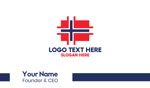 Modern Norway Tech Business Card Design Image Preview
